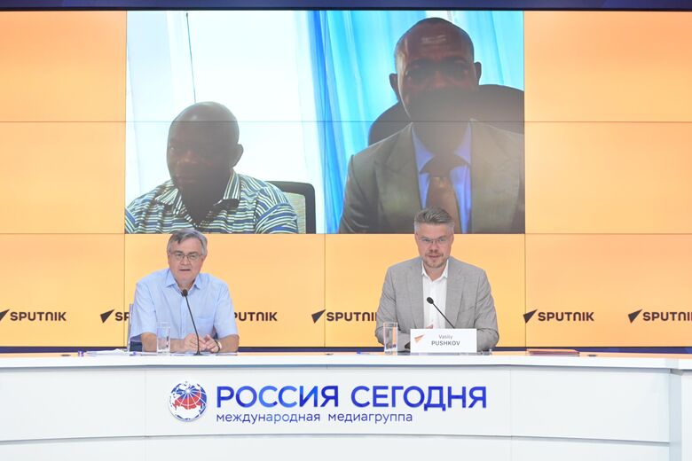 Церемония подписания соглашения между Информационным агентством и радио Sputnik и Агентством печати Габона AGP Церемония подписания соглашения между Информационным агентством и радио Sputnik и Агентством печати Габона AGP - «Россия сегодня», 780, 30.07.2025