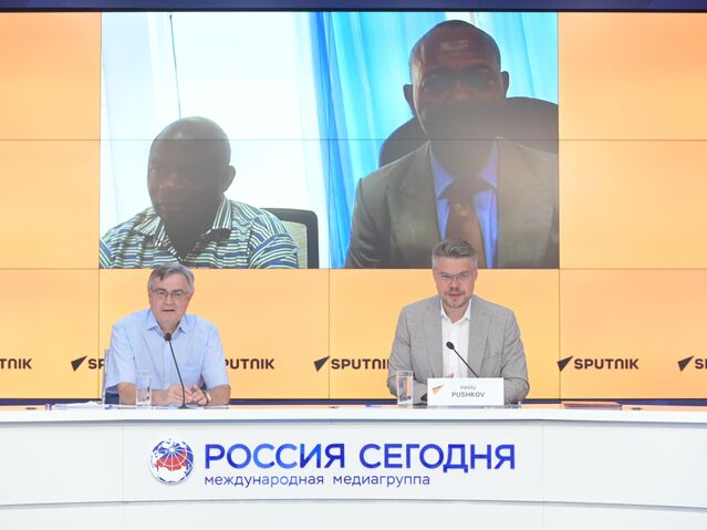 Церемония подписания соглашения между Информационным агентством и радио Sputnik и Агентством печати Габона AGP - «Россия сегодня», 640, 30.07.2025