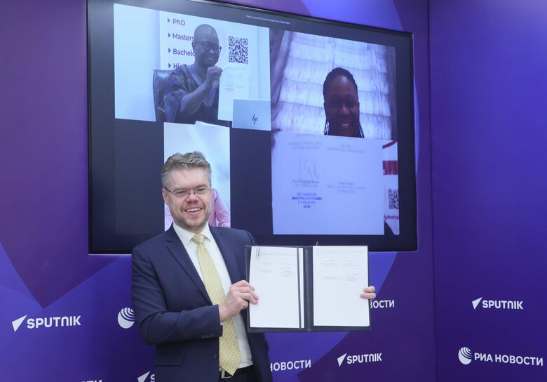 Sputnik заключил меморандум о взаимопонимании с Университетом медиа, искусств и коммуникаций Ганы (UniMAC) - «Россия сегодня», 780, 16.02.2026